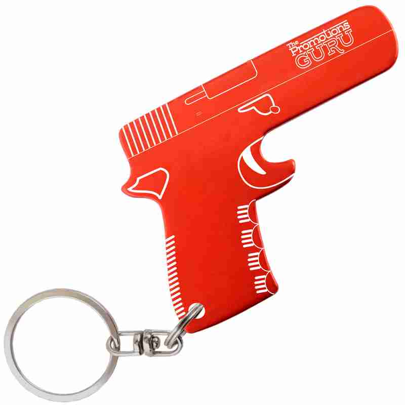 Custom Aluminum Bottle / Can Opener Keychains - Red