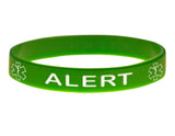 Green Alert Barcelet Wristband With Medical Alert Symbol 