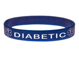 Blue Diabetic Wristband With Medical Alert Symbol