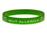 Green Nut Allergy Wristband With Medical Alert Symbol