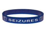 Blue Seizures Wristband With Medical Alert Symbol