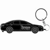 Black Car Shaped Anodized Aluminum Key Chain Bottle Opener with Laser Engraved Custom Logo Personalized