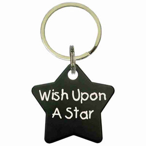 Purple Star Shaped Anodized Aluminum Key Chain with Laser Engraved Custom Logo Personalized