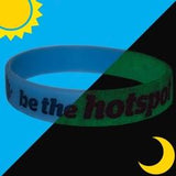 Sun safe Colorfill silicone rubber wristband printed with ink 