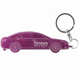 Purple Car Shaped Anodized Aluminum Key Chain Bottle Opener with Laser Engraved Custom Logo Personalized