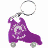 Purple Rollerskate Anodized Aluminum Key Chain Bottle Opener with Laser Engraved Custom Logo Personalized