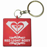 Red Square Shaped Anodized Aluminum Key Chain with Laser Engraved Custom Logo Personalized