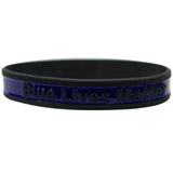 Police silicone wristbands thin blue line lives matter rubber bracelets safety awareness