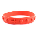 8" Rosary Wristband red